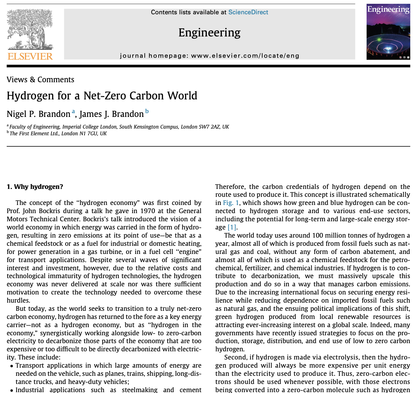 New Paper Published by Nigel and James Brandon